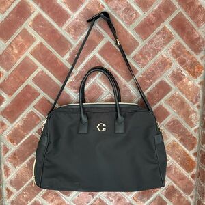 C Wonder Travel Bag Overnight Weekender Carryon‎ Black Shoulder